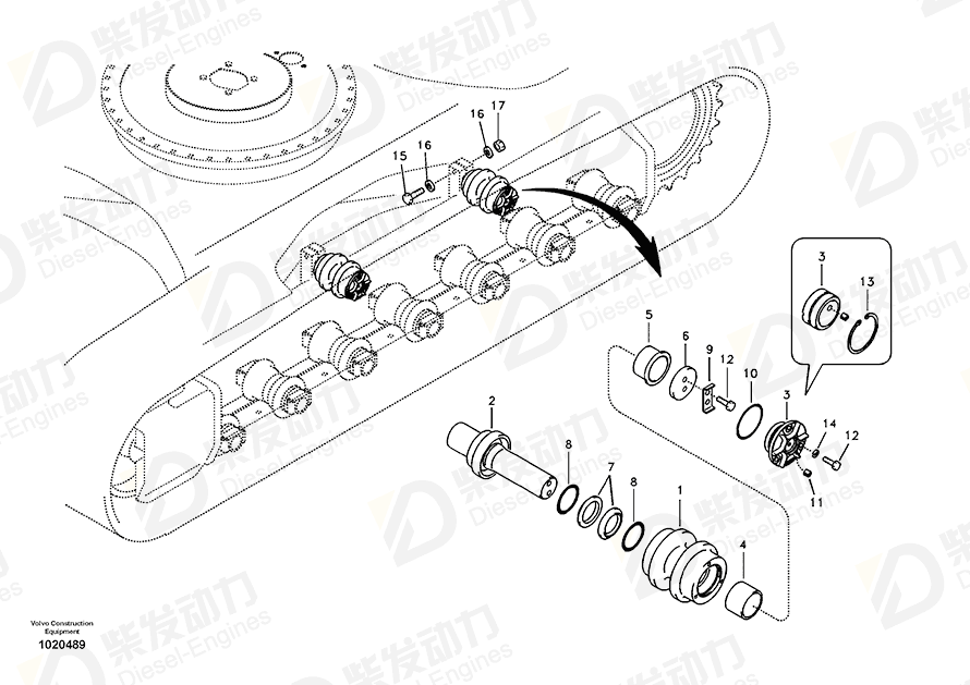 VOLVO Shaft 14532391 Drawing