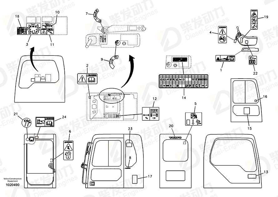 VOLVO Decal 14545746 Drawing