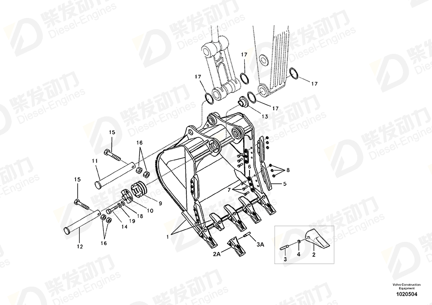 VOLVO Injector Gasket 14537622 Drawing