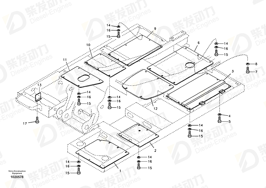 VOLVO Cover 14543461 Drawing