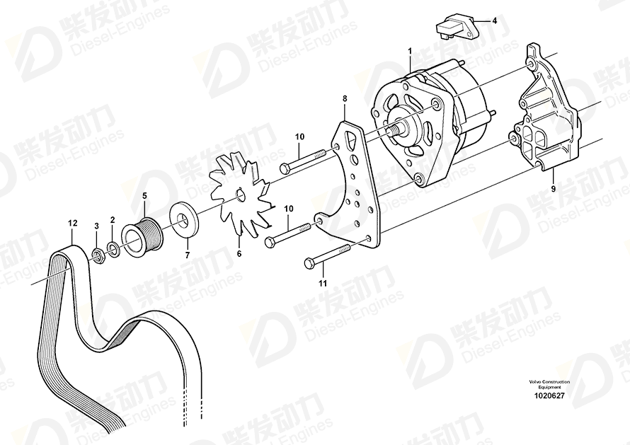 VOLVO Pulley 20460102 Drawing