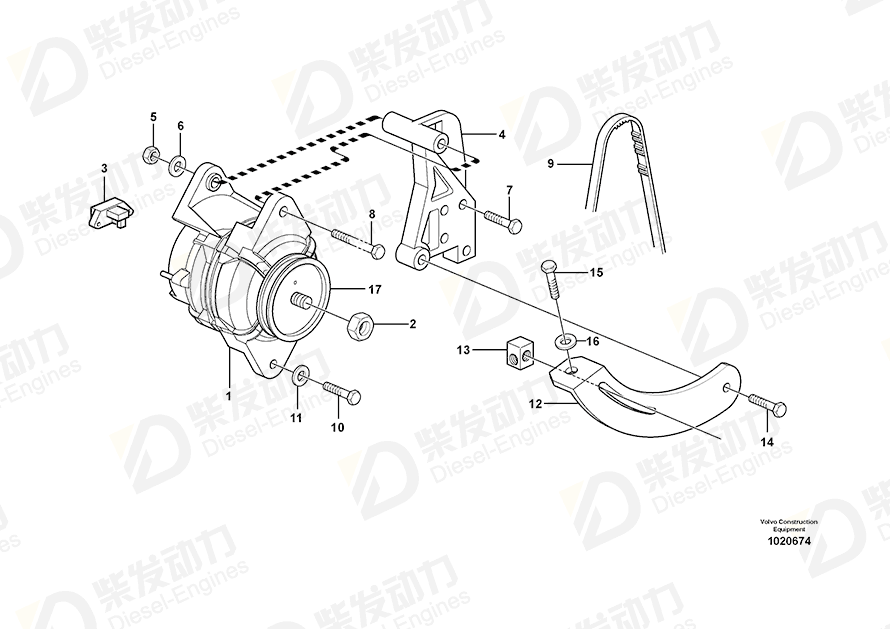 VOLVO Alternator 20765376 Drawing