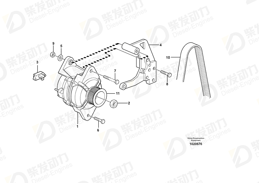 VOLVO Hexagon screw 20764159 Drawing