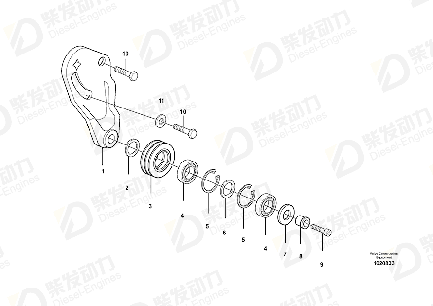 VOLVO Pulley 20450759 Drawing