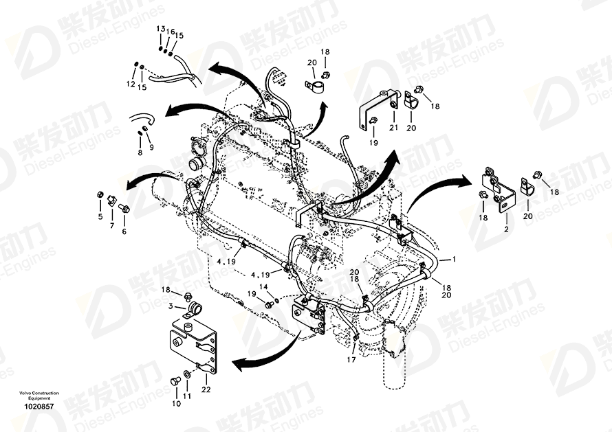 VOLVO Wire harness 14531705 Drawing