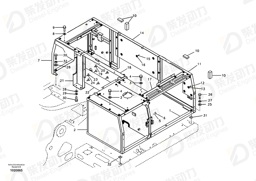 VOLVO Frame 14532137 Drawing