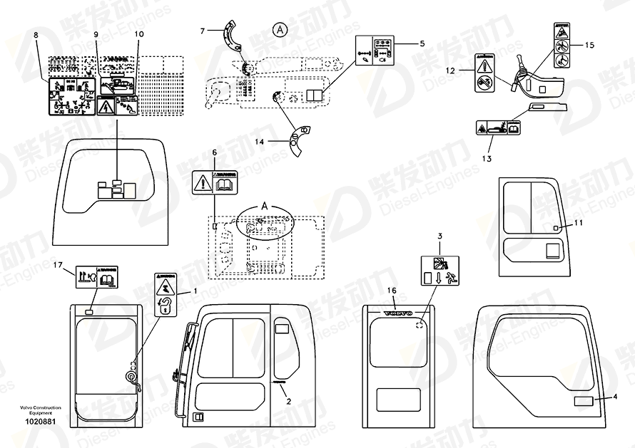 VOLVO Decal 14546201 Drawing