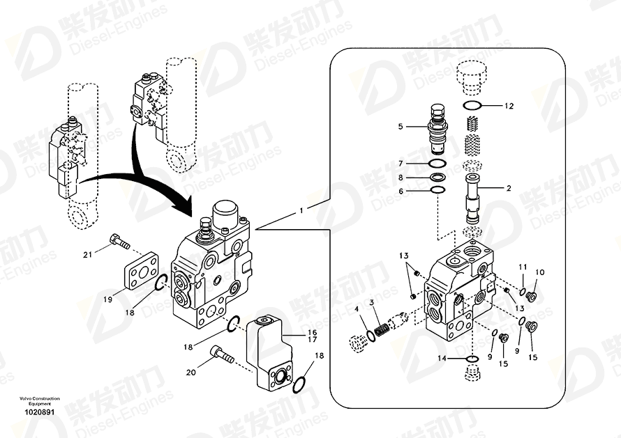 VOLVO Block 14531673 Drawing