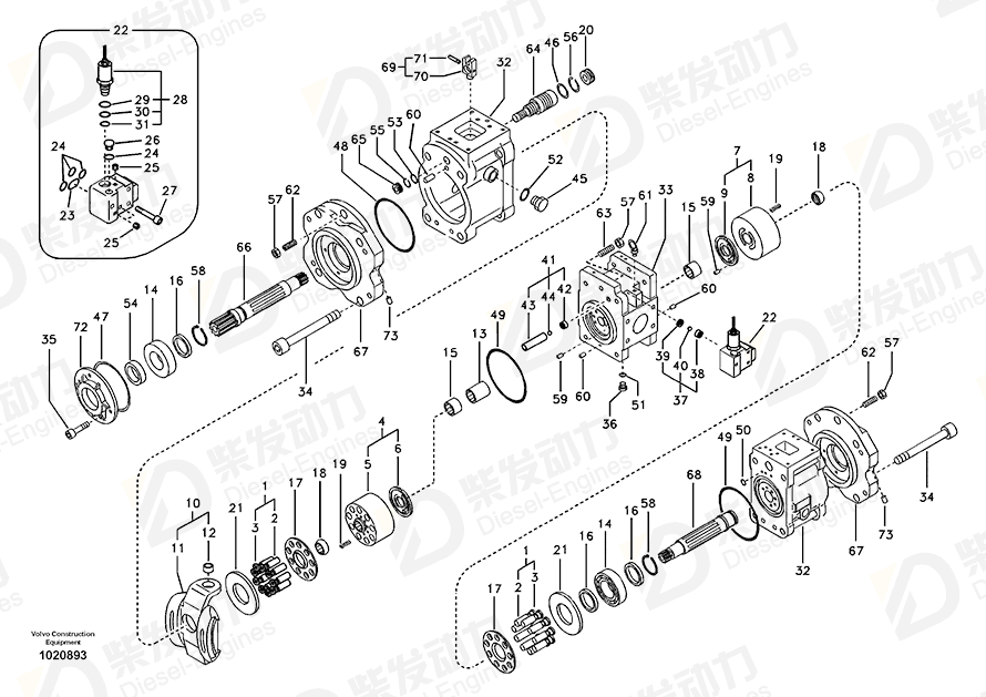 VOLVO Block SA7223-00310 Drawing