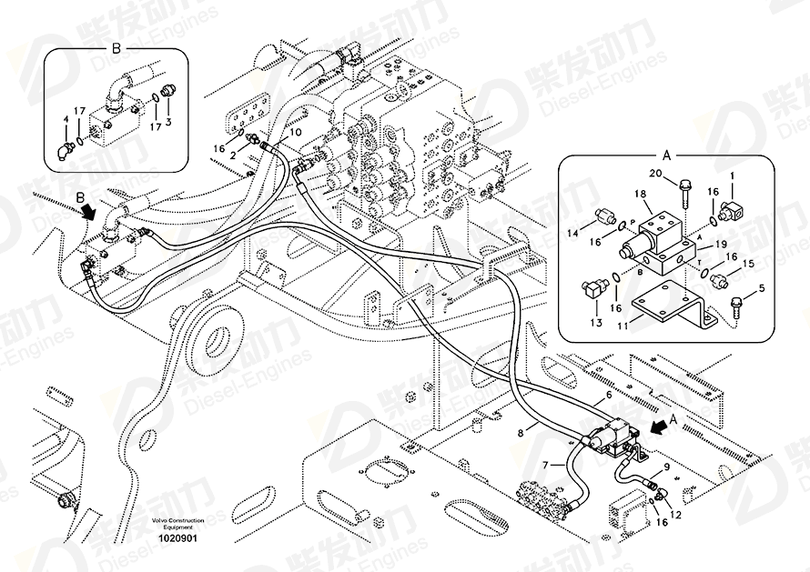 VOLVO Bracket 14525795 Drawing