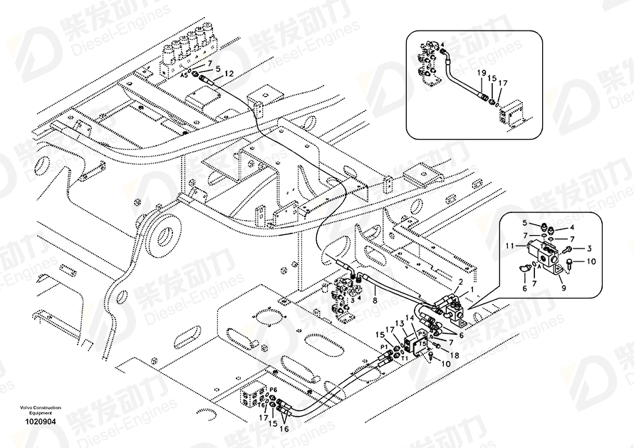 VOLVO Bracket 14525794 Drawing