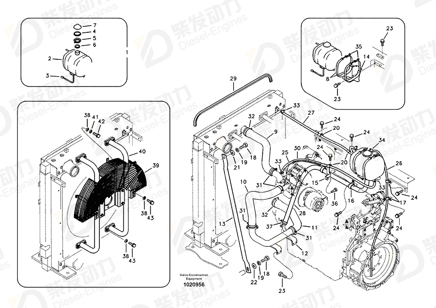 VOLVO Hose 14532639 Drawing
