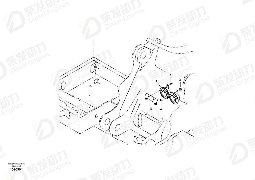 VOLVO Bracket 14533044 Drawing