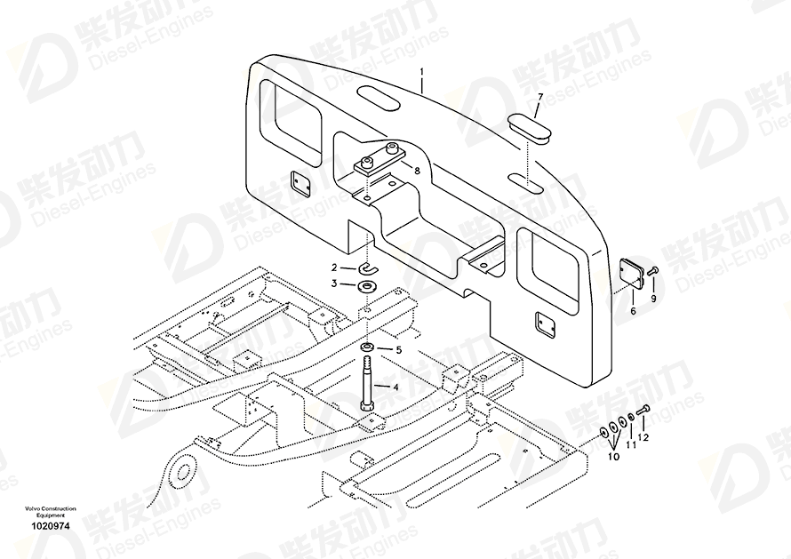 VOLVO Counterweight 14561574 Drawing VOLVO Counterweight 14561574 Drawing