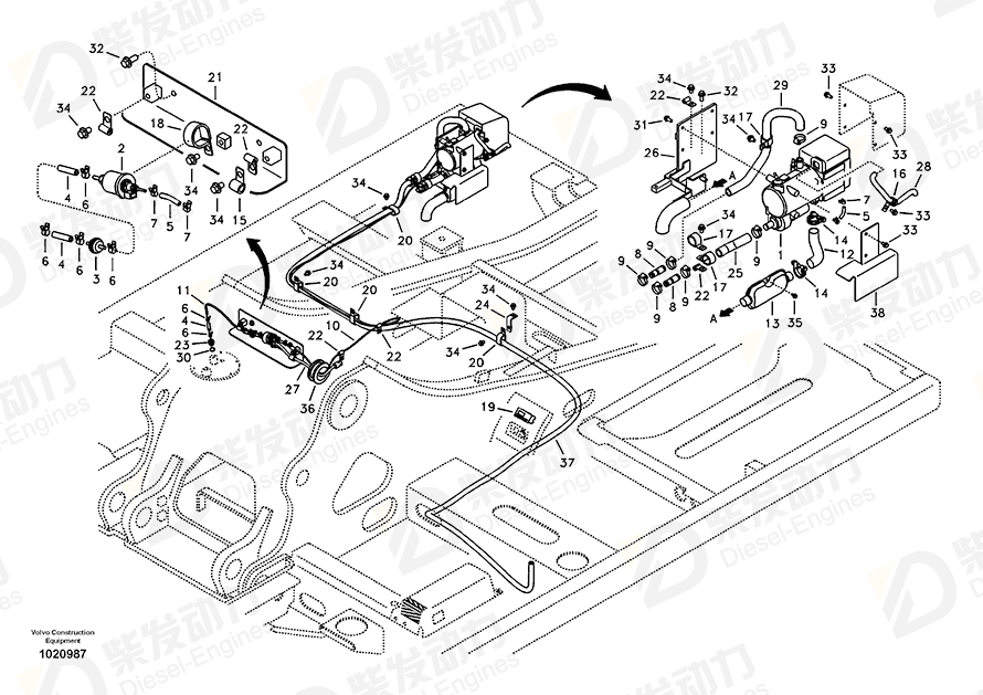 VOLVO Hose SA9961-23345 Drawing