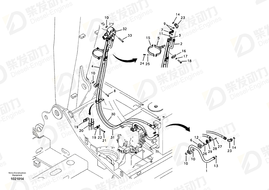 VOLVO Pipe 14541121 Drawing