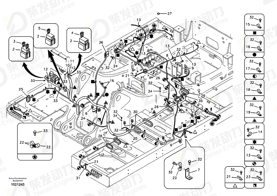 VOLVO Wire harness 14541533 Drawing VOLVO Wire harness 14541533 Drawing