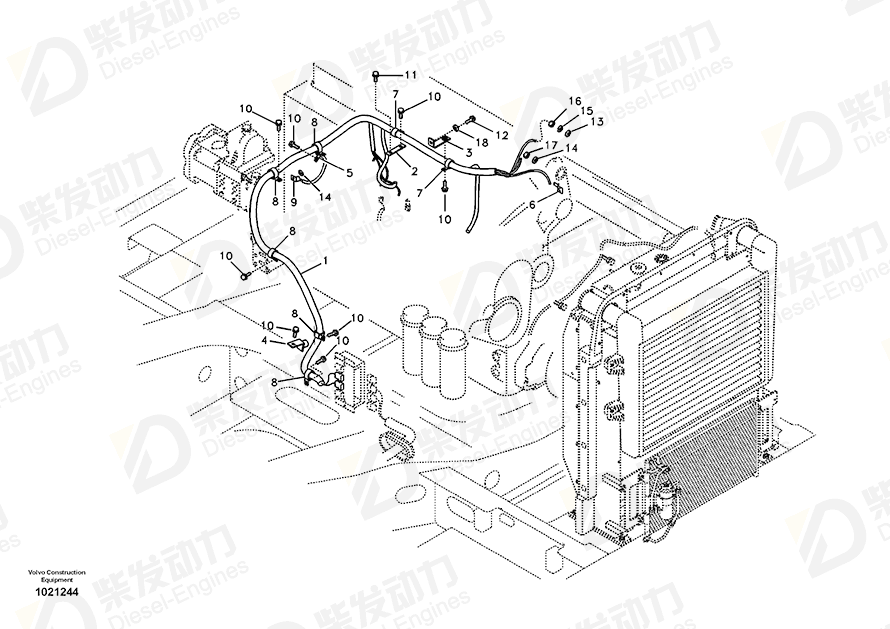 VOLVO Wire harness 14526865 Drawing
