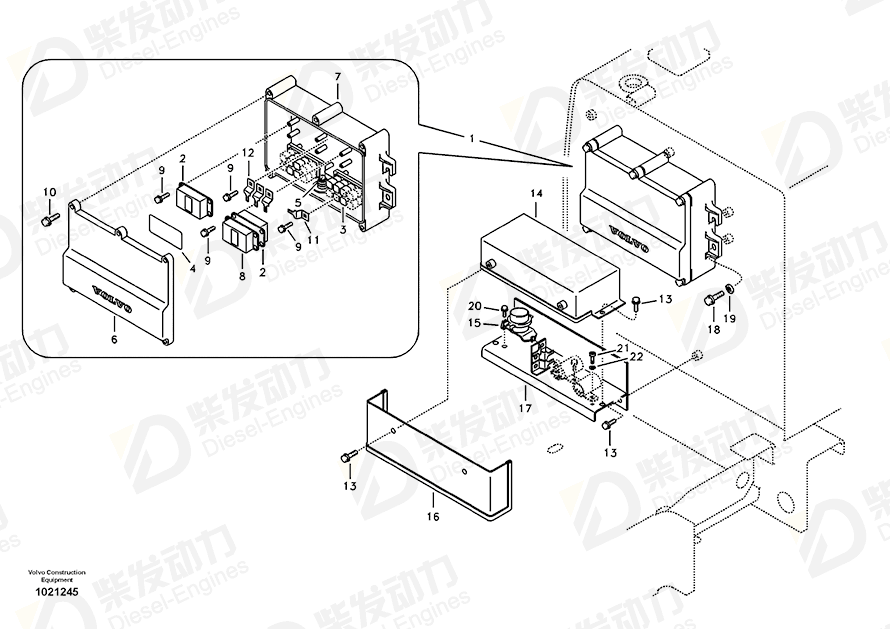 VOLVO Cable harness 14558804 Drawing