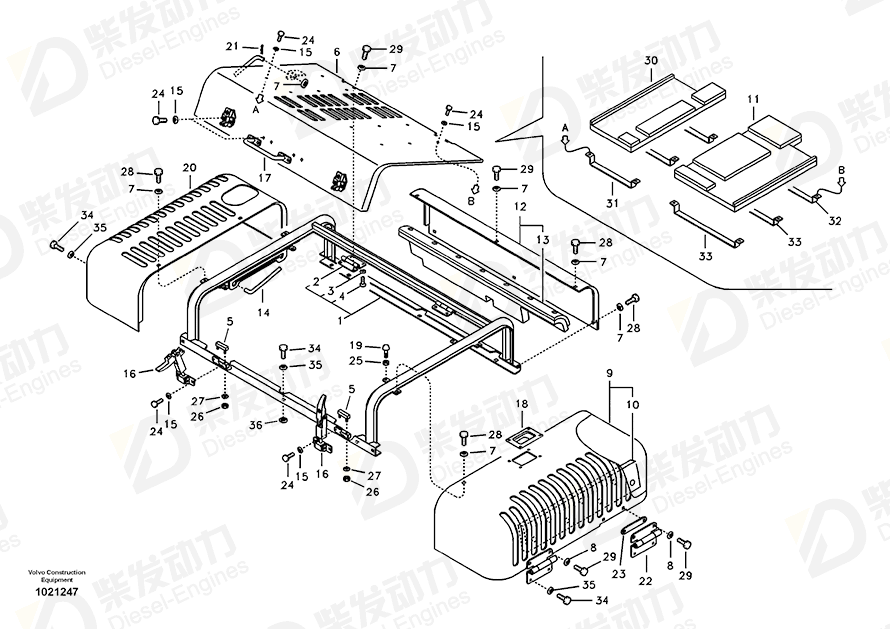 VOLVO Bonnet 14531157 Drawing