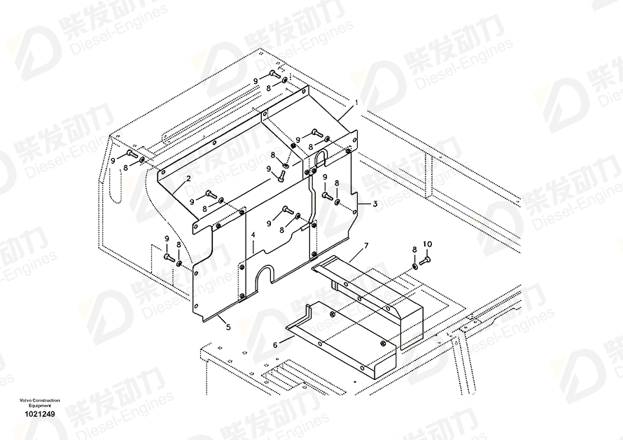 VOLVO Cover 14543004 Drawing