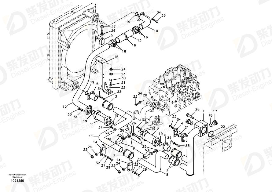 VOLVO Pipe 14538885 Drawing