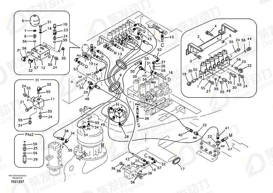 VOLVO HOSE SA9453-02248 Drawing