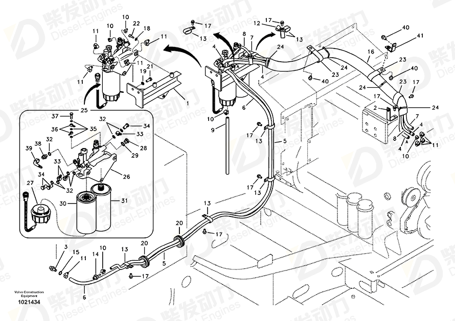 VOLVO Hose protection SA9443-40522 Drawing VOLVO Hose protection SA9443-40522 Drawing
