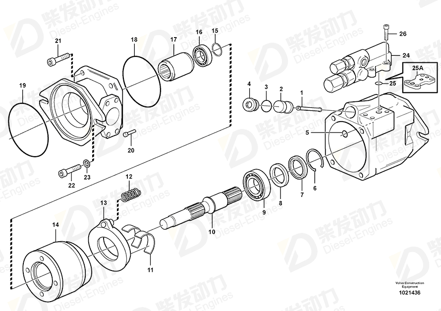 VOLVO Shaft coupling 15102378 Drawing