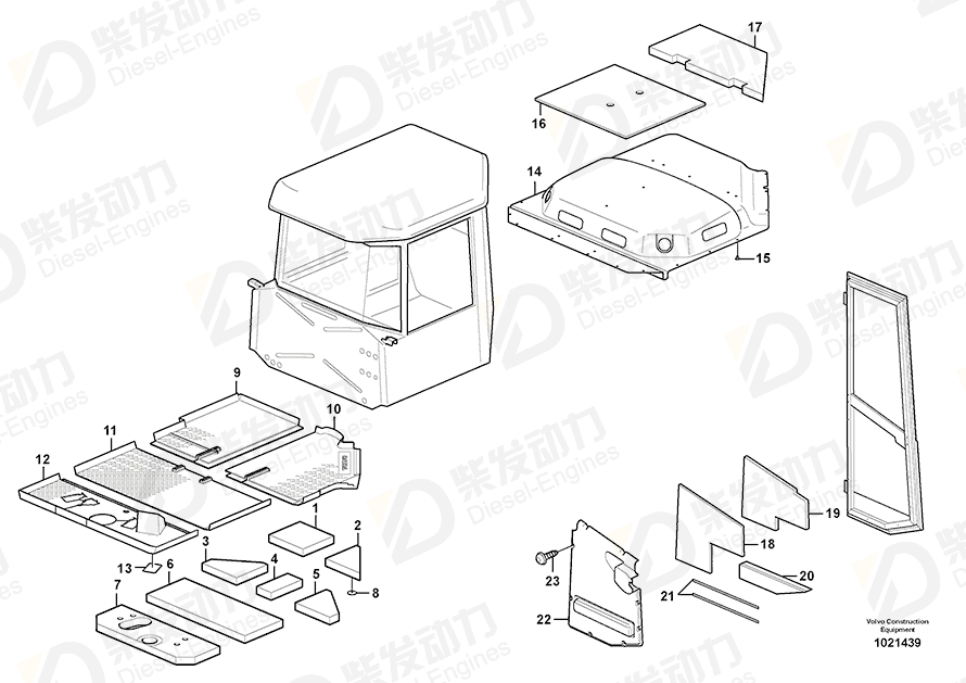 VOLVO Floor mat 11113586 Drawing