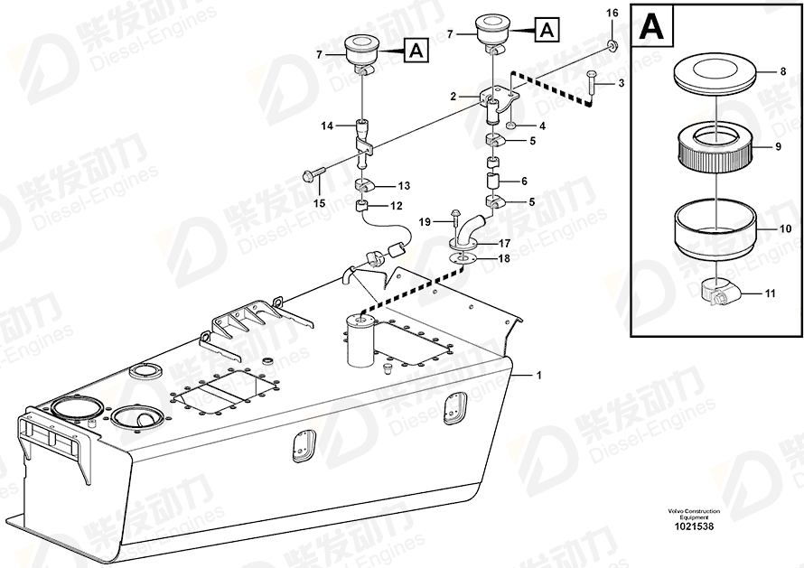 VOLVO Filter retainer 11114514 Drawing