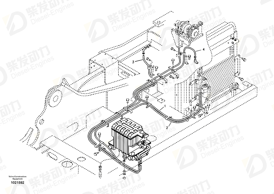 VOLVO Hose 14541348 Drawing