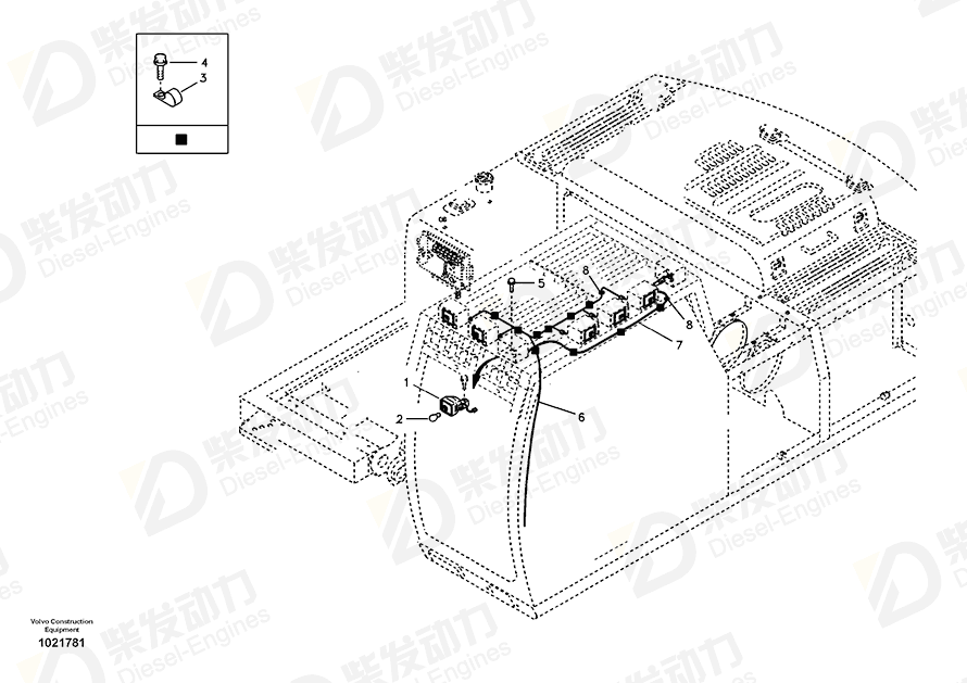 VOLVO Wire harness 14522478 Drawing