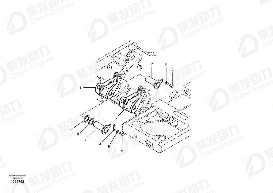 VOLVO Support 14536401 Drawing