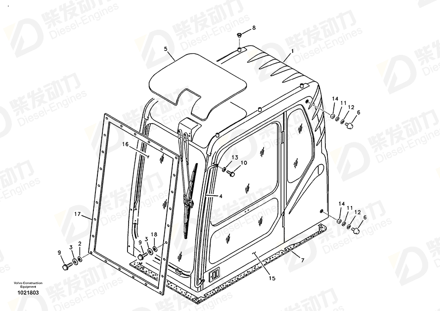 VOLVO Cab 14542921 Drawing
