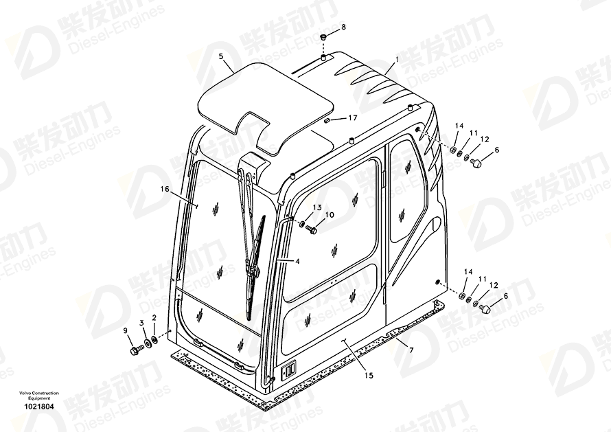 VOLVO Cab 14542891 Drawing
