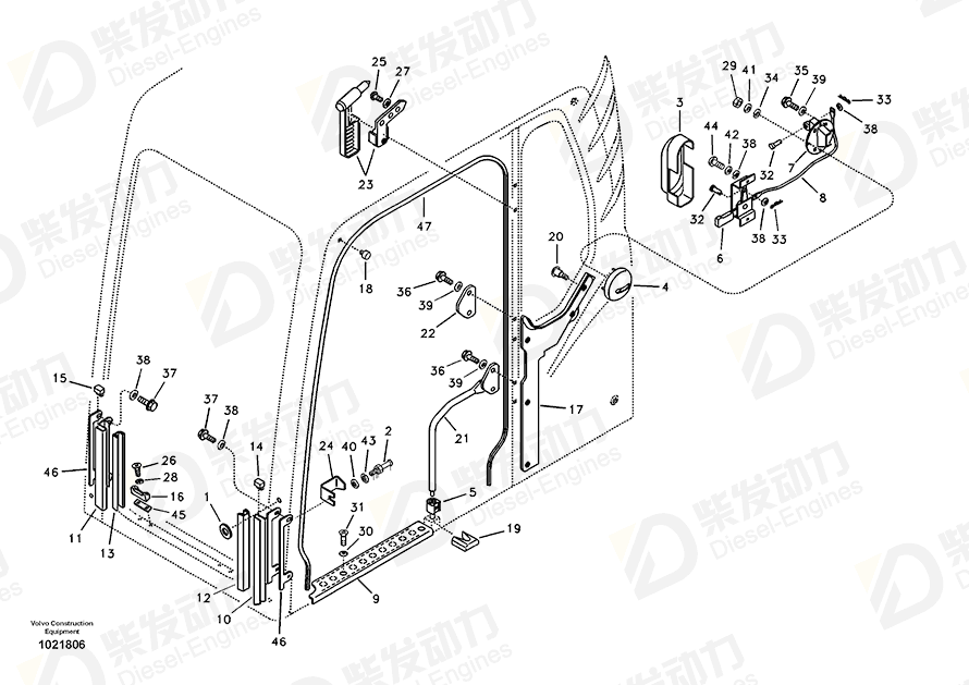 VOLVO Door catch SA1166-31300 Drawing