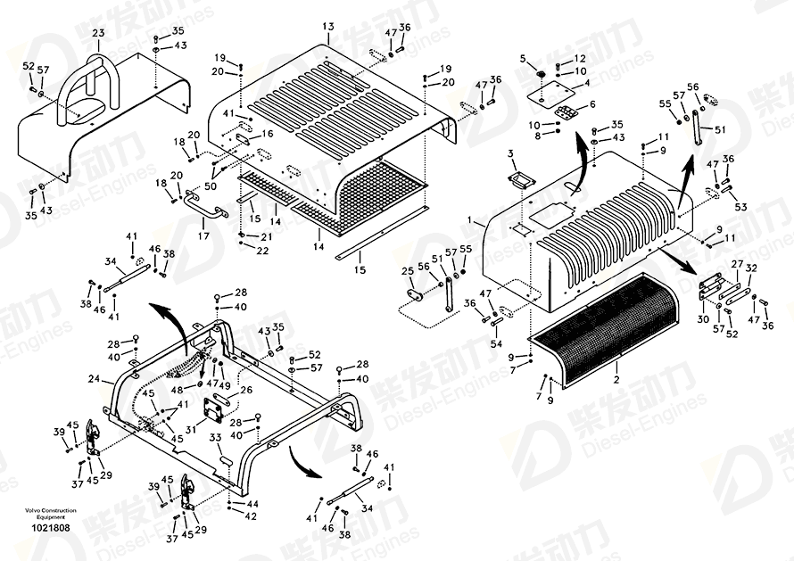 VOLVO Bonnet 14543429 Drawing