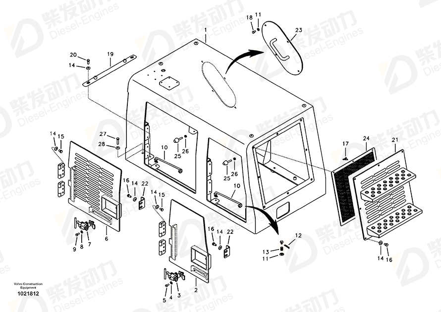 VOLVO Door 14541817 Drawing