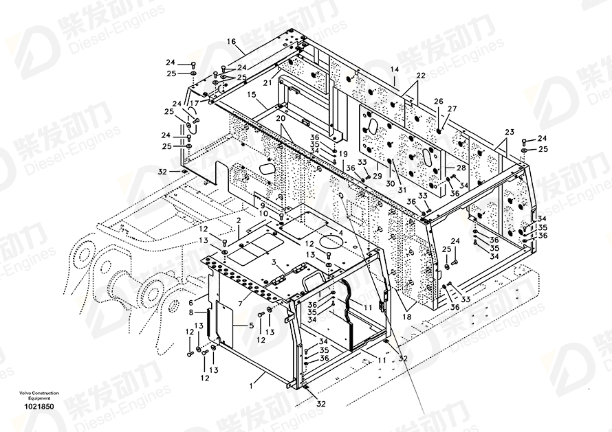 VOLVO Cover 14553339 Drawing