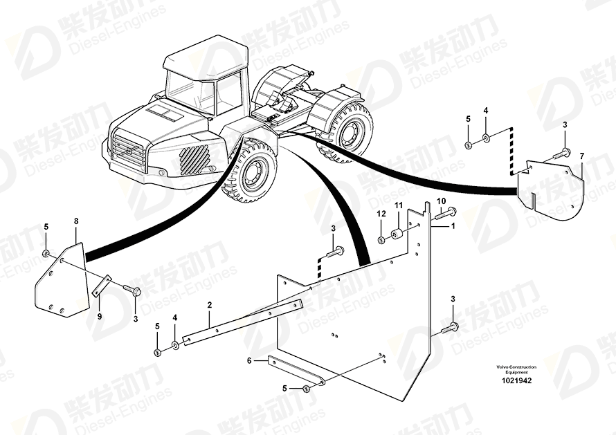VOLVO Mudflap 11117310 Drawing