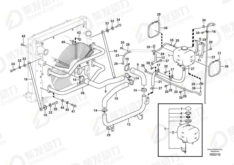 VOLVO Hose 14548179 Drawing