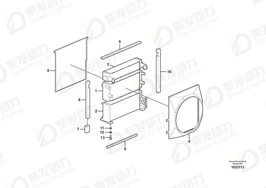 VOLVO Oil cooler 14573685 Drawing