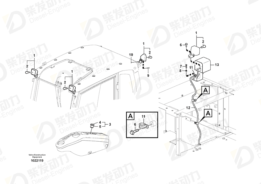 VOLVO Bracket 14541333 Drawing