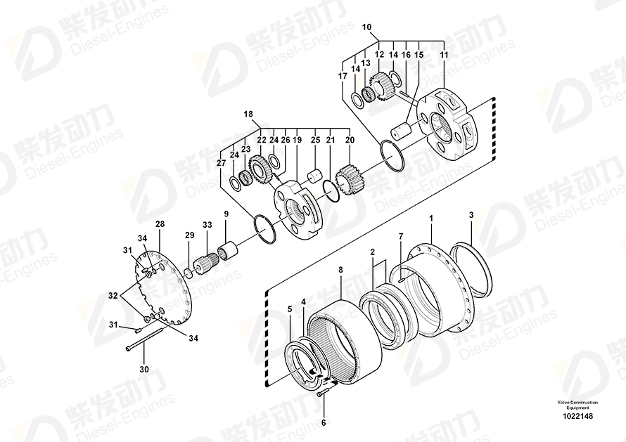 VOLVO SUN GEAR SA7117-30330 Drawing