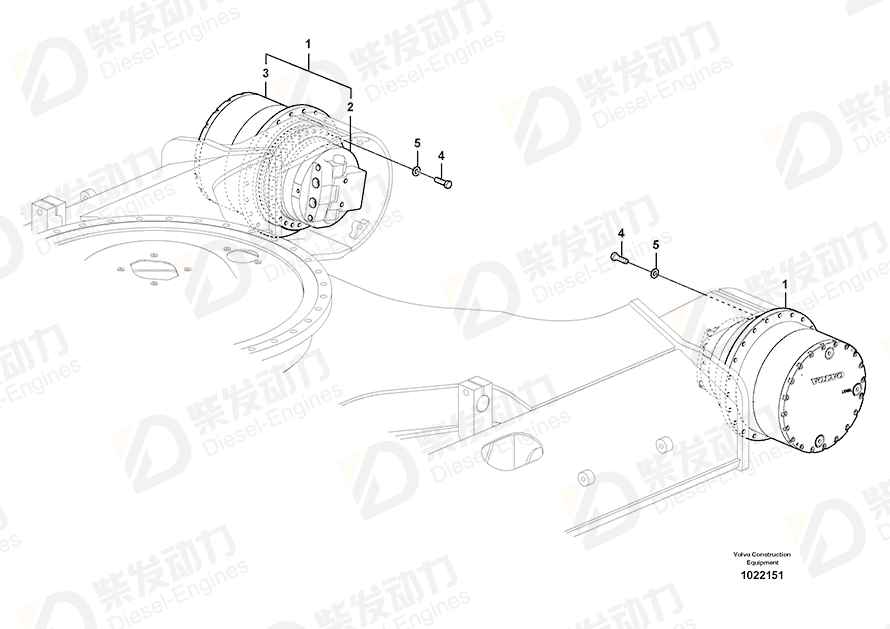 VOLVO Transfer gearbox 14631200 Drawing