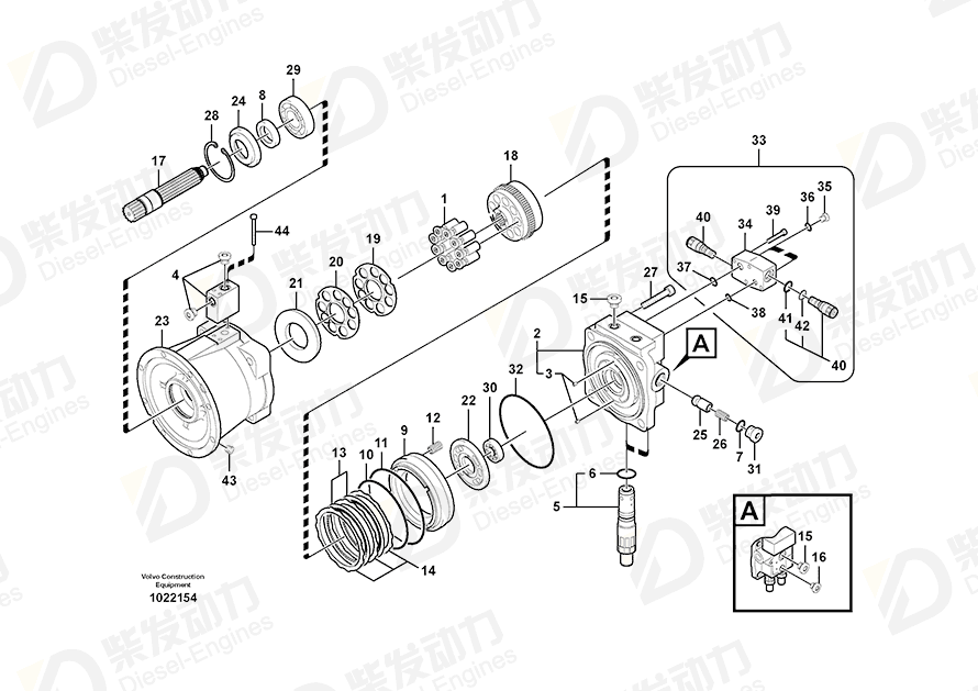 VOLVO Gasket kit 14552332 Drawing VOLVO Gasket kit 14552332 Drawing