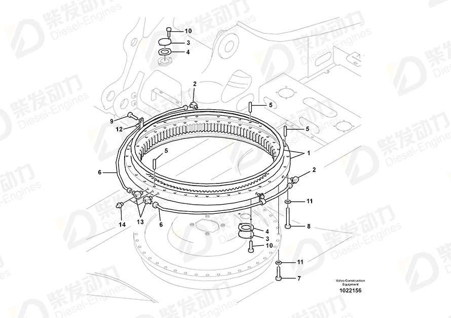 VOLVO Swing gear 14563343 Drawing