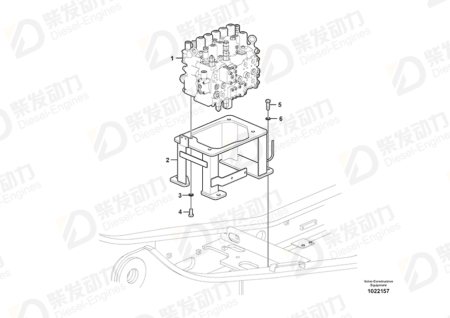 VOLVO Bracket 14555854 Drawing