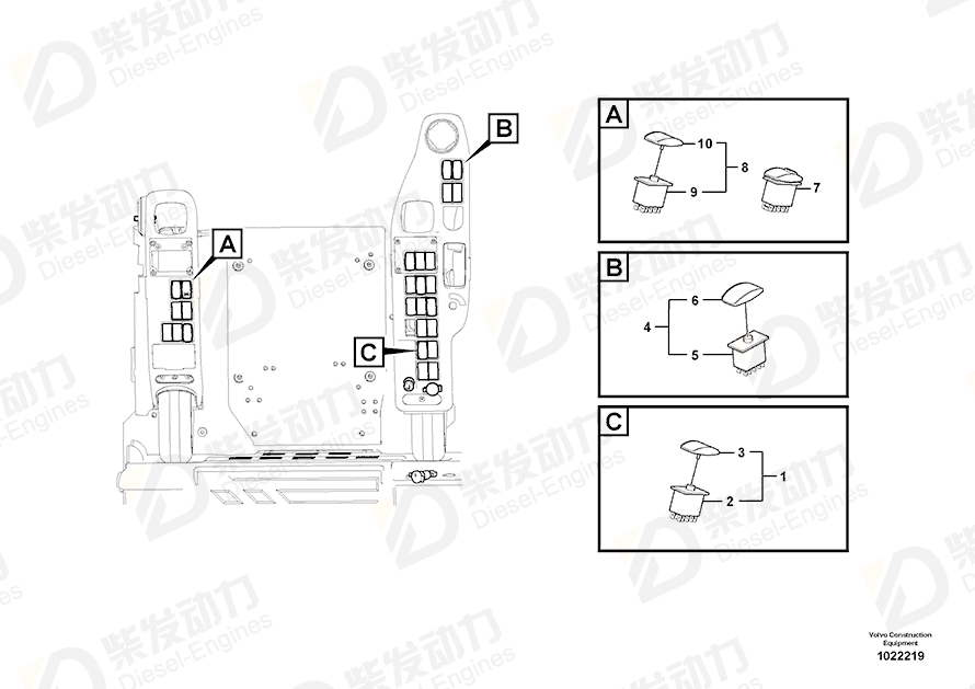 VOLVO Switch 14531841 Drawing